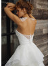 Beaded Ivory Tulle Wedding Dress With Detachable Collar Sleeve